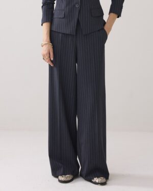 Summum - 4s2905-12258 - Trousers wide leg Pinstripe