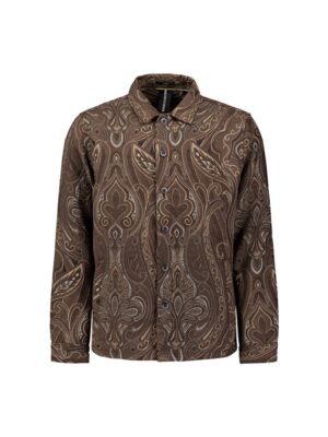 NO EXCESS - 29530905 - Overshirt Buttons Fancy Jacquard