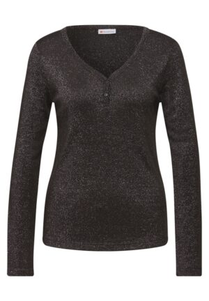 Street One - A324180 - basic shiny shirt w.button