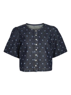 Vila - 14112344 - VIPAL 2/4 DOT DENIM TOP