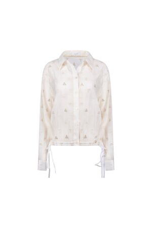 Nukus - NKF02182 - Ally Blouse Square Embroidery