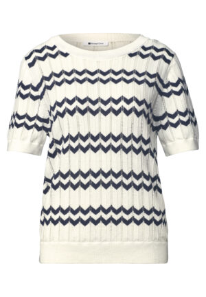 Street One - A303965 - bi-colored zig-zag sweater