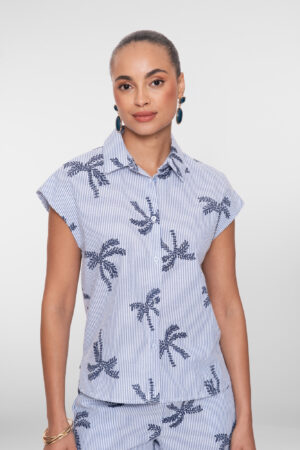 Geisha - 63383-70 - Top stripes & palmtree