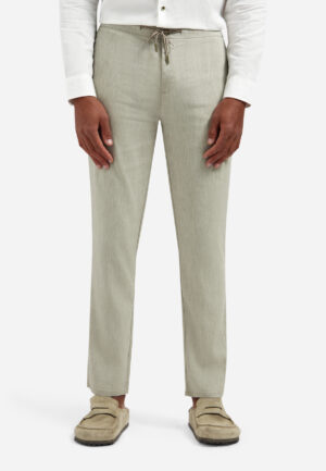 NO EXCESS - 317140211 - Pants With Linen Yarn Dyed