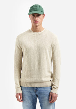 NO EXCESS - 31210205 - Pullover Crewneck Slub With Linen