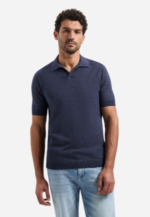 NO EXCESS - 31220292SN - Pullover Short Sleeve V-Polo Melang