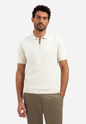 NO EXCESS - 31220291SN - Pullover Short Sleeve Polo Zip Mela