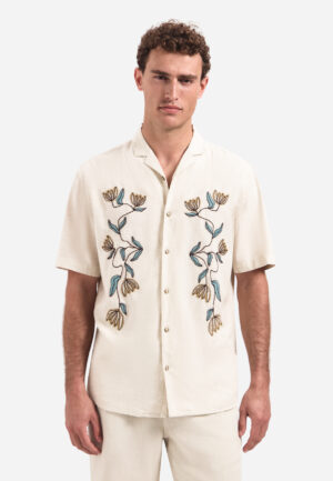 NO EXCESS - 32440435 - Shirt Short Sleeve Placed Embroider