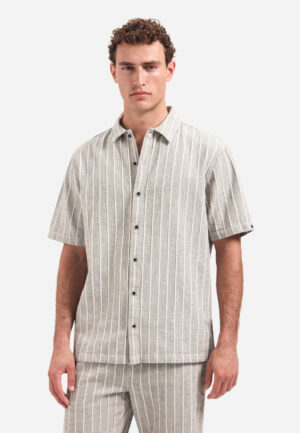 NO EXCESS - 32460446 - Shirt Short Sleeve Fancy Striped