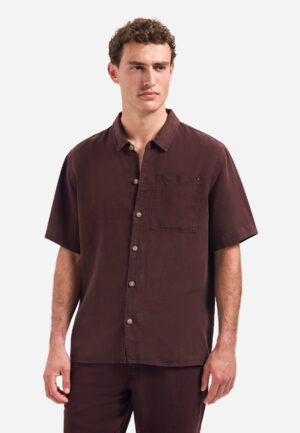 NO EXCESS - 32420423 - Shirt Short Sleeve With Linen, Garm
