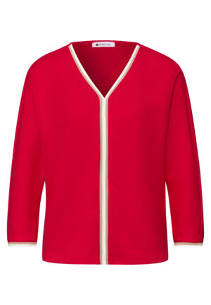 Street One - A324793 - shirt w.striped panel