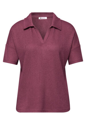 Street One - A325067 - knit look polo shirt