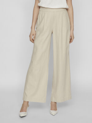 Vila - 14089679 - VIJOLANDA HW LINEN BLEND PANTS
